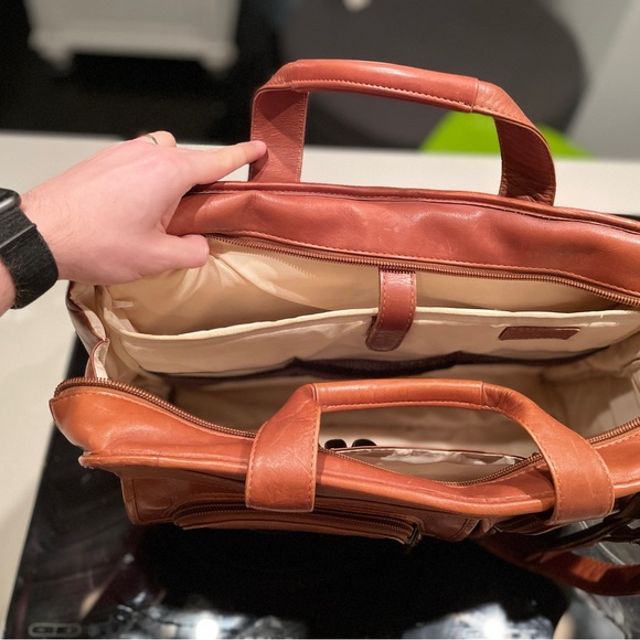 Claire Chase Executive Computer Leather Briefcase - Picture 5 of 7